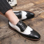 Men's high quality dress shoes business office shoes leather loafers big size：38-48