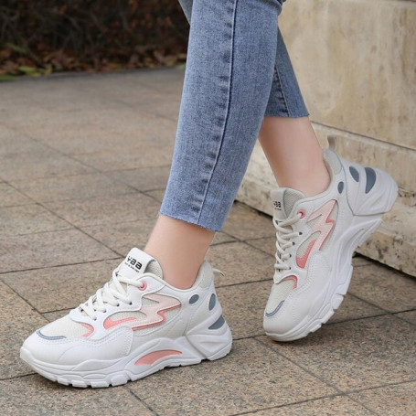 Height Increasing Chunky Sneakers Women Platform Shoes New Fashion Breathable Mesh Casual Sneakers