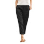 Women's Pockets Solid Comfortable Cotton Casual Straight Wide Leg Cargo Pants