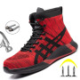 Men Indestructible Boots Puncture-proof Safety Sneakers Lightweight Security Work Shoes