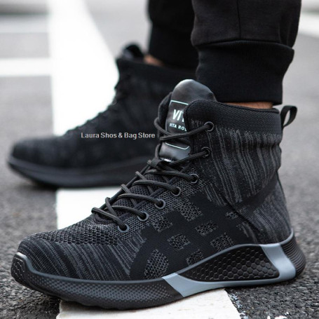 Men Indestructible Boots Puncture-proof Safety Sneakers Lightweight Security Work Shoes