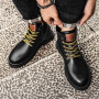 New Designer Vintage Leather Ankle Boots Men Women Fashion Casual Platform Short Boots