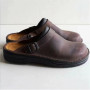 British Style Leather Mules Classic Thick Bottom Slipper Men Square Toe Sandal Non-slip Flat Travel Beach Shoes Large Size 38-48