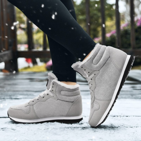 Men Women Boots Plush Comfortable Woman Ankle Boots Anti-slip Shoes