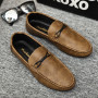 Men's Leather Shoes Casual Shoes Slip-on Breathable Driving Flat Zapateo's