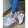 New Women Sneakers Platform Leather Patchwork Casual Shoes Vulcanized Shoes