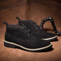Men's Ankle Boots Thickened Short Boots Suede Business Boots Pointed Cotton Shoes High Top Shoes