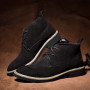Men's Ankle Boots Thickened Short Boots Suede Business Boots Pointed Cotton Shoes High Top Shoes