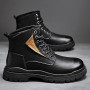 Men Military Tactical Boots Ankle Genuine Leather Boots