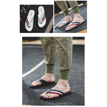 Men Slippers Fashion Leather Flip Flops Sandals Classic Luxury Brand Designer Luxury Shoes