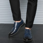 High Quality Genuine Leather Men Brogues Shoes Lace-Up Business Dress Men Oxfords Formal Shoes