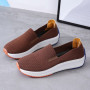 Large Size Foreign Trade Network Shoes Loafer Shoes New Flying Knitting Shoes Female Version Set Foot Shallow Mouth