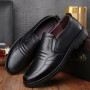 Men Dress Pu Leather Shoes Slip-On Casual Business Footwear Formal Soft Bottom Breathable