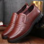 Men Dress Pu Leather Shoes Slip-On Casual Business Footwear Formal Soft Bottom Breathable