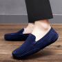 Men's Loafers Moccasins Casual Slip-on Flats Quality Boat Shoes Suede Leather Driving Luxury Footwear