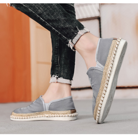 Men Fisherman Shoes New Casual Sneakers Trend Canvas Driving Slip-On