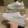 Women Platform Shoes rhinestones Thick-soled  Silver Shoes Shining Crystal Trend Casual Sneakers