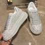 Women Platform Shoes rhinestones Thick-soled  Silver Shoes Shining Crystal Trend Casual Sneakers