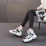 Women's Casual Sneakers Color-block Thick Sole Chunky Sneakers Plush Lined Anti-slip Running Shoes