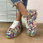 Sizes 35-43 Graffiti Sneakers for Women Fashion Couple Shoes Drawing Flats