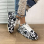 Sizes 35-43 Graffiti Sneakers for Women Fashion Couple Shoes Drawing Flats