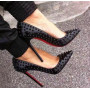 Women Pumps High Heels Pointed Black Multicolor Solid Fashion