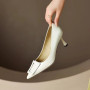 New Pu Leather High-Heeled Shoes Women Pumps Stilettos High Heels Pointed Toe Shoes