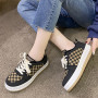 Women's Platform Sneakers Ins Trend Lattice Footwear Fashion New Canvas Sports Shoes