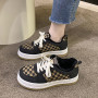 Women's Platform Sneakers Ins Trend Lattice Footwear Fashion New Canvas Sports Shoes