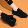 Women's Breathable Non-slip Platform Fashion New Casual Shoes Korean Running Shoes Black Sneakers
