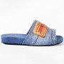 Comfortable and Versatile Personality Large Size Denim Flat Slippers Female New Beach Shoes Sandals and Slippers