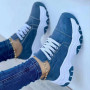 Women Casual Shoes Solid Color Sneakers Platform Shoes Ladies Canvas Shoes Lace Up Suede Shoes