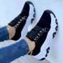 Women Casual Shoes Solid Color Sneakers Platform Shoes Ladies Canvas Shoes Lace Up Suede Shoes