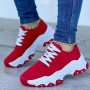 Women Casual Shoes Solid Color Sneakers Platform Shoes Ladies Canvas Shoes Lace Up Suede Shoes