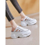 Fashion Chunky Sneakers Woman Flats Loafers Slip on Super High Heels Round Toe Women Shoes Platform Vulcanize Shoes