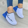 Women Comfortable Mesh Fashion Casual Shoes Slip on Platform Sport Flats Vulcanized Shoes