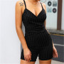 New Style Fashion Sexy Women Jumpsuit Romper Stripe Casual Skinny Sleeveless Short Playsuit