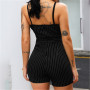 New Style Fashion Sexy Women Jumpsuit Romper Stripe Casual Skinny Sleeveless Short Playsuit