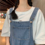 Rompers Women Simple Classic Denim Student Korean Style Loose New Causal All-match Clothing