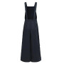 Women's Sleeveless Jumpsuit Rompers Ladies Solid Color Wide Leg Pants Long Trousers Suspenders