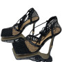 Simple Temperament Fashionable Large Size New Women Shoes Breathable Mesh Lace Stiletto Square Toe Hollow High Heels
