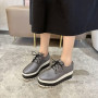 New Women's Flat Casual Shoes Thick Sole Creeper Shoes