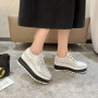 New Women's Flat Casual Shoes Thick Sole Creeper Shoes