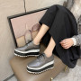 New Women's Flat Casual Shoes Thick Sole Creeper Shoes