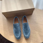 Women New Fashion Trend Vulcanized Flat Shoes For Genuine Leather Suede Loafer