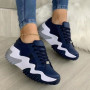 Platform Casual Sport Shoes Women's Plus Size 43 Lace Up Chunky Sneakers Wedge Non Slip Vulcanize Shoes