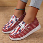 Women Casual and Comfortable Round Toe Flat Walking Shoes Shallow Mouth