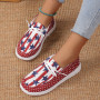 Women Casual and Comfortable Round Toe Flat Walking Shoes Shallow Mouth