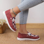 Women Casual and Comfortable Round Toe Flat Walking Shoes Shallow Mouth