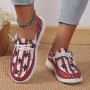 Women Casual and Comfortable Round Toe Flat Walking Shoes Shallow Mouth